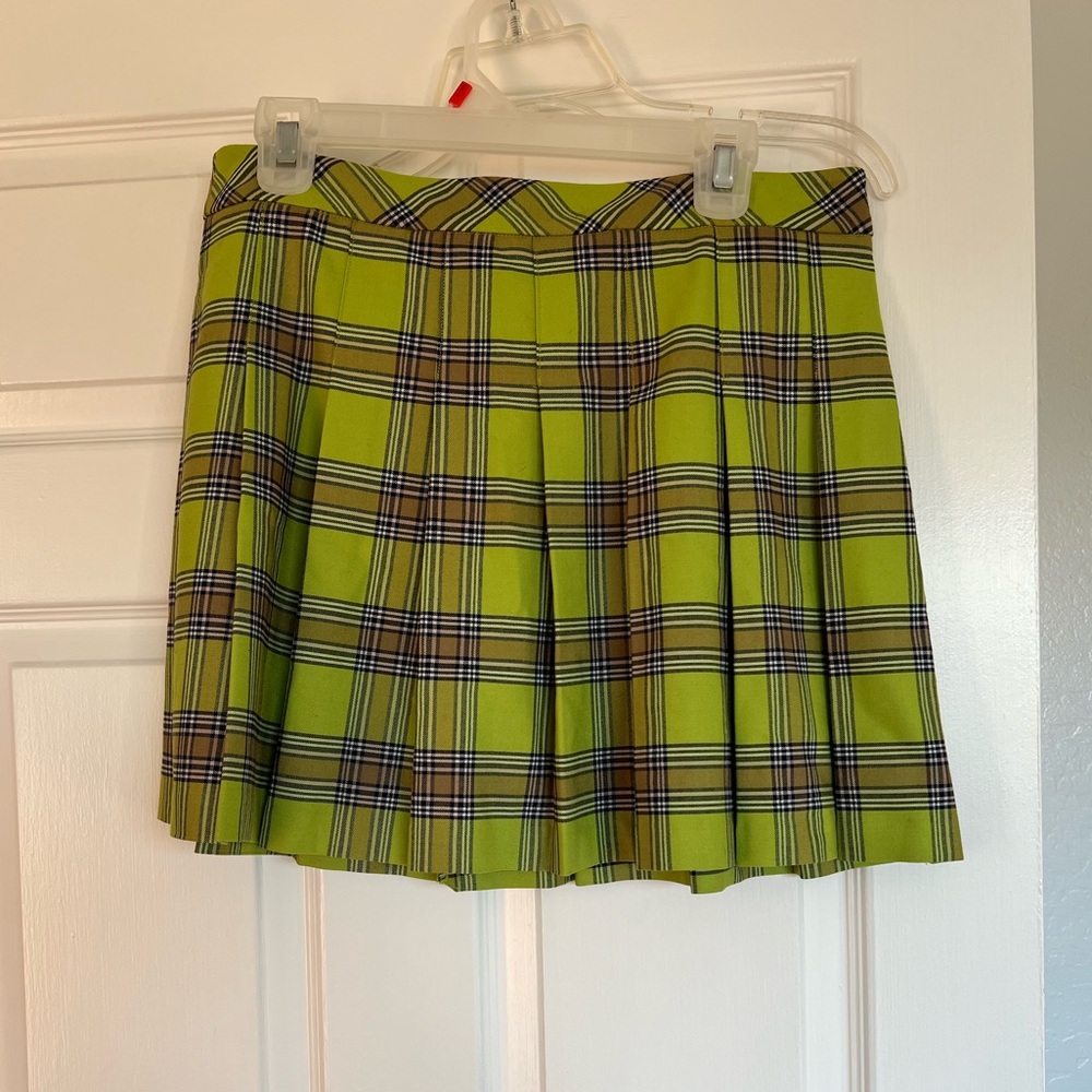Aritzia Sunday Best Plaid Pleated Mini Skirt